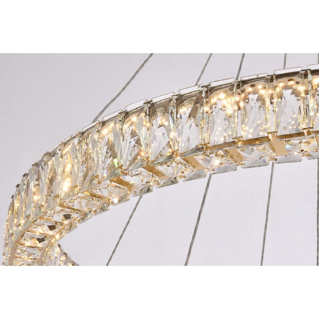 2-Light 36 in. LED Chandelier - Milan Arc for dining room view 9
