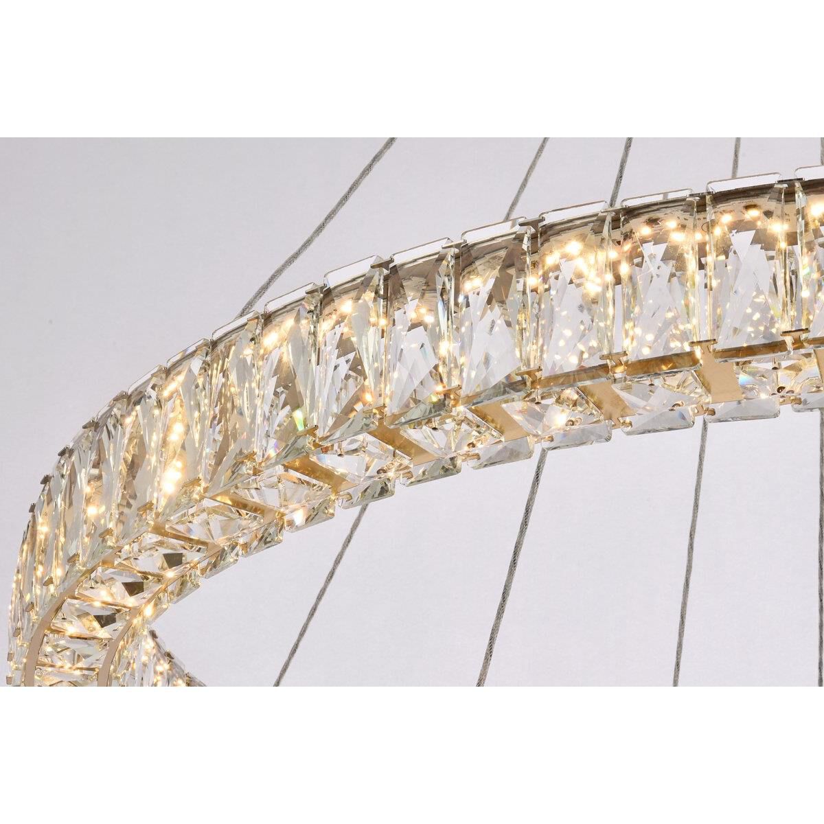 2-Light 36 in. LED Chandelier - Milan Arc for dining room view 9