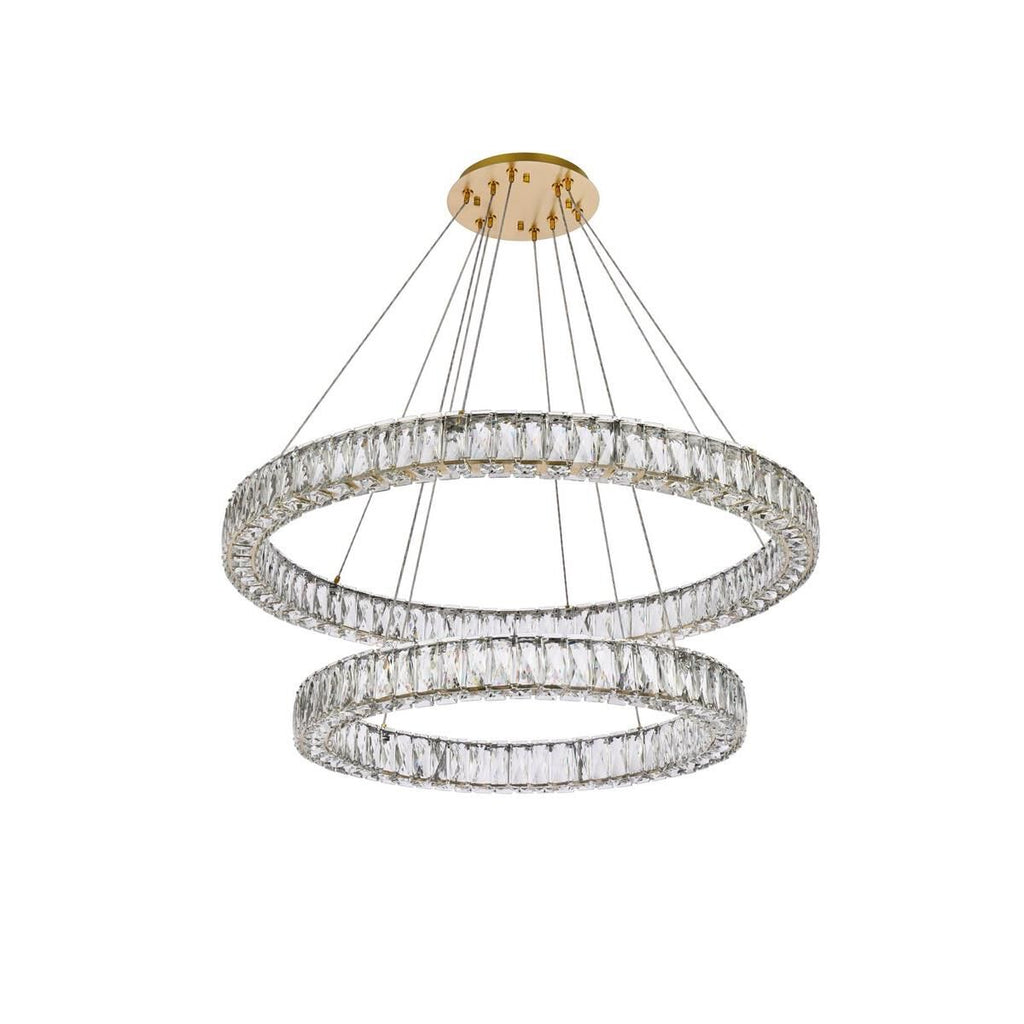 2-Light 36 in. LED Chandelier - Milan Arc for dining room view 8