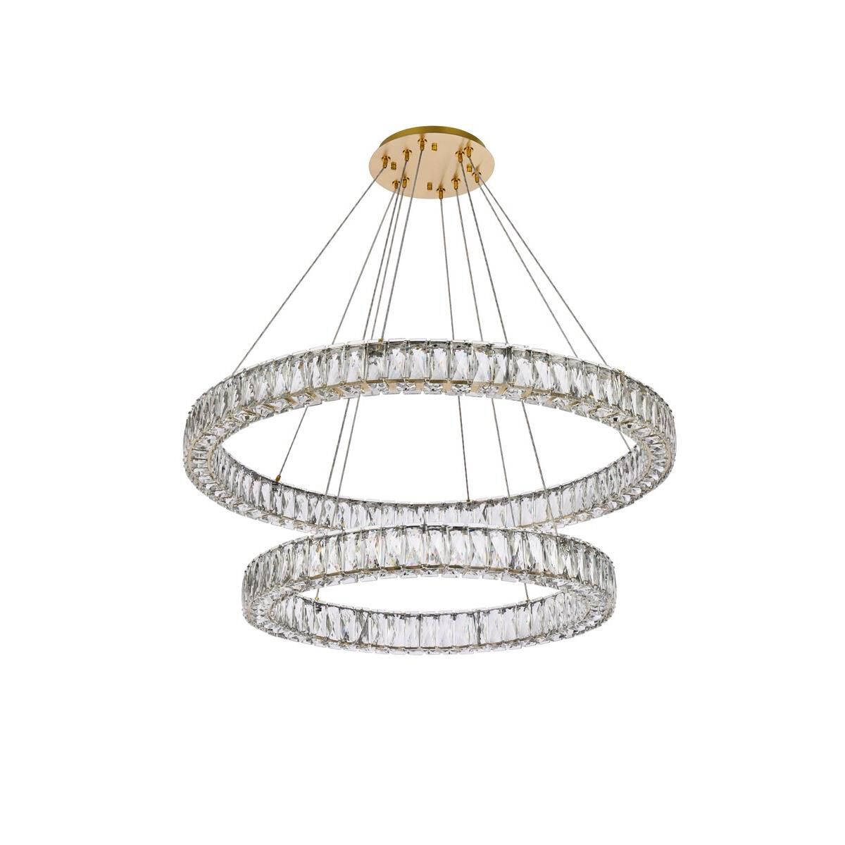 2-Light 36 in. LED Chandelier - Milan Arc for dining room view 8