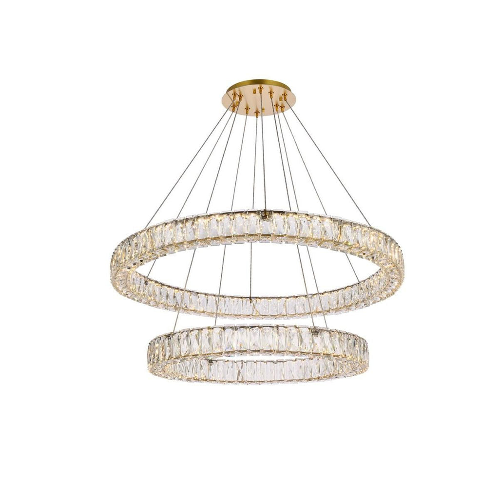 2-Light 36 in. LED Chandelier - Milan Arc for dining room view 2