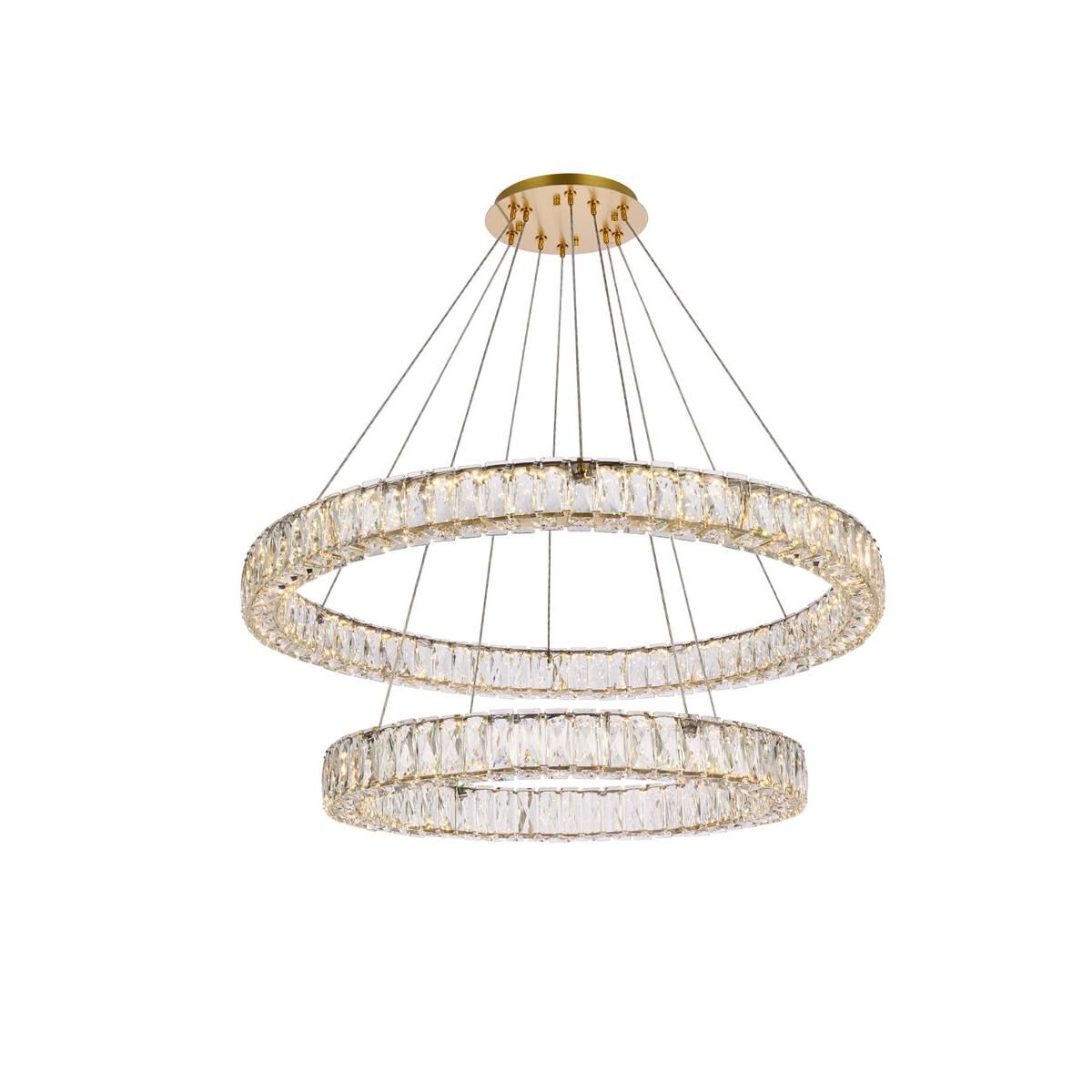2-Light 36 in. LED Chandelier - Milan Arc for dining room view 2