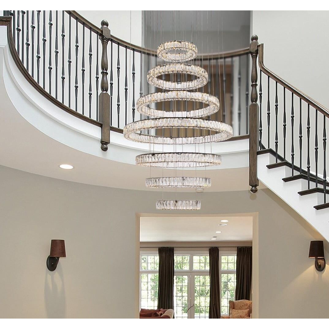 7-Light 40 in. LED Chandelier - Indra Arc for dining room view 8