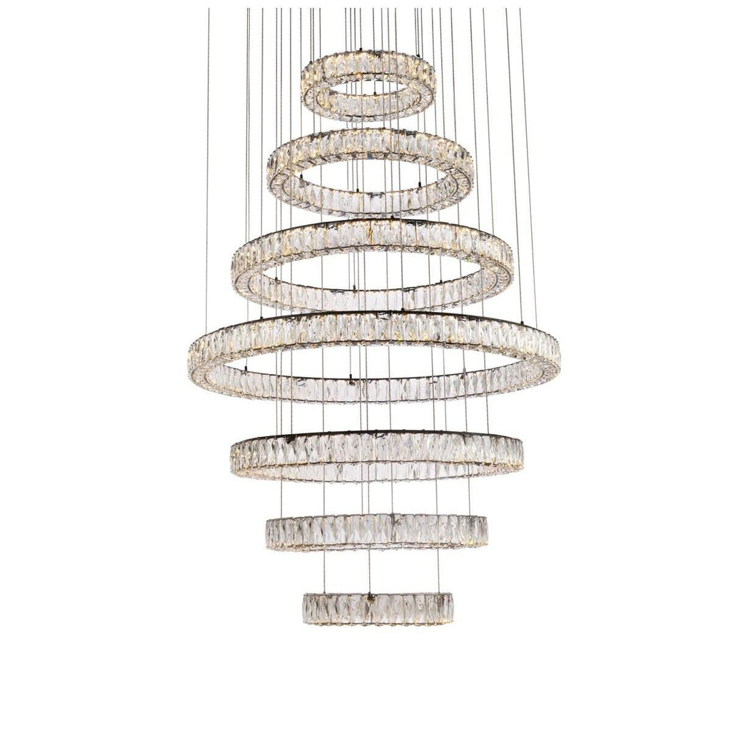 7-Light 40 in. LED Chandelier - Indra Arc for dining room view 3