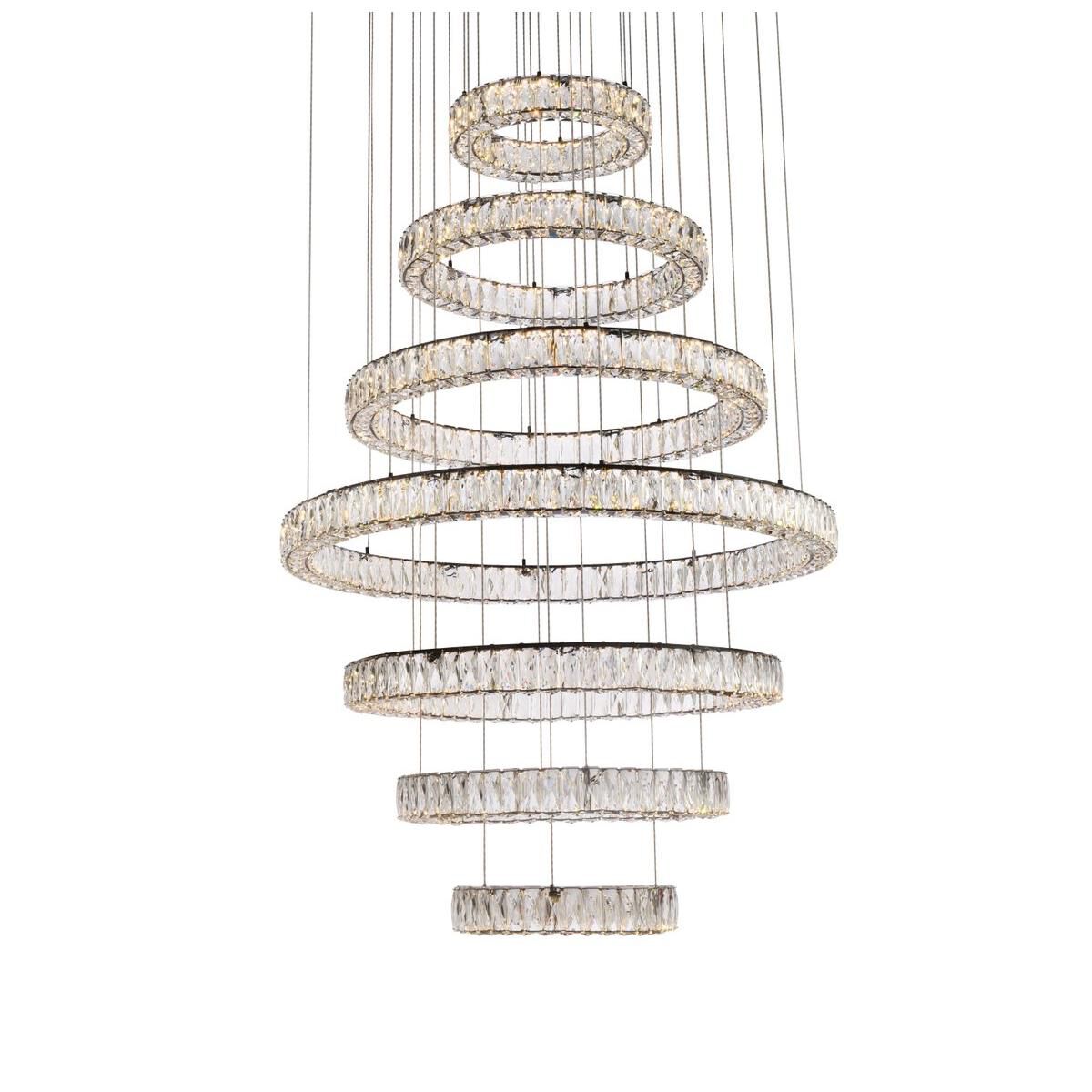 7-Light 40 in. LED Chandelier - Indra Arc for dining room view 3