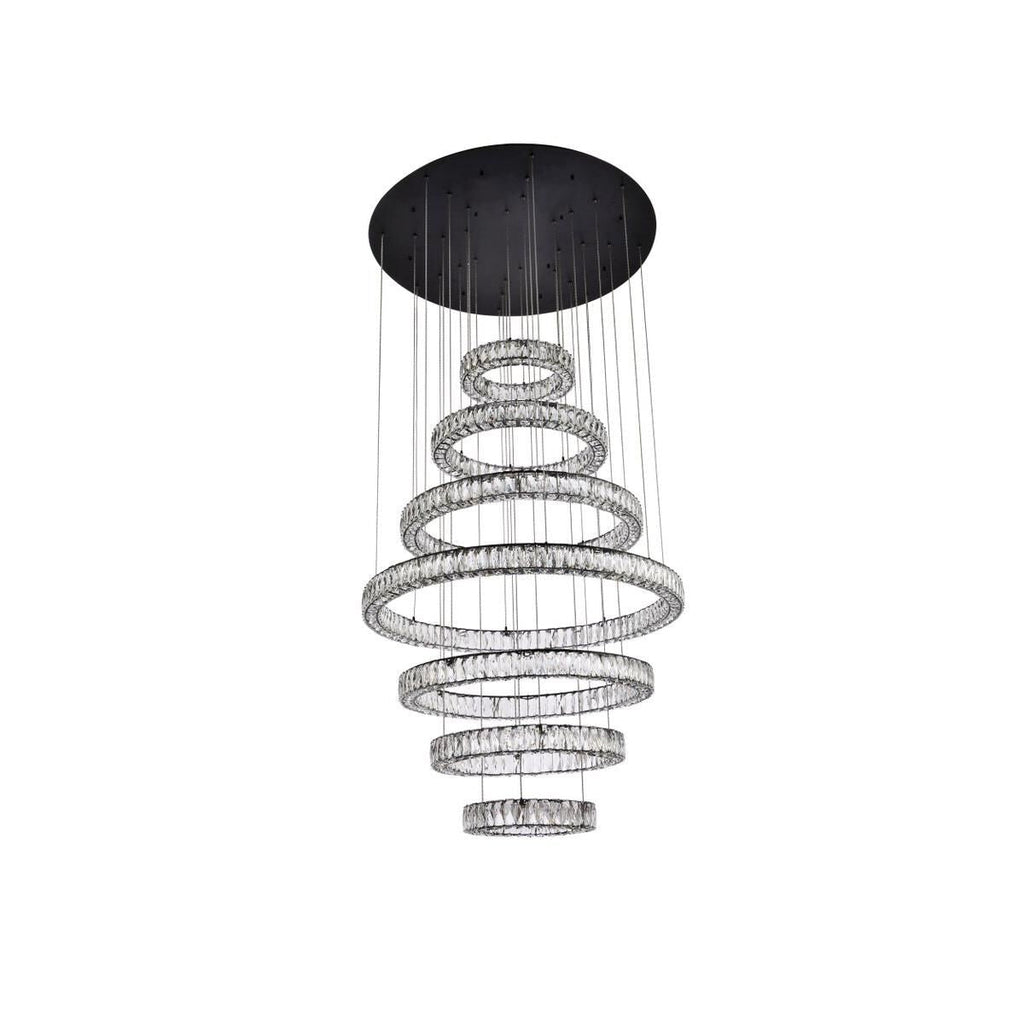 7-Light 40 in. LED Chandelier - Indra Arc for dining room view 5