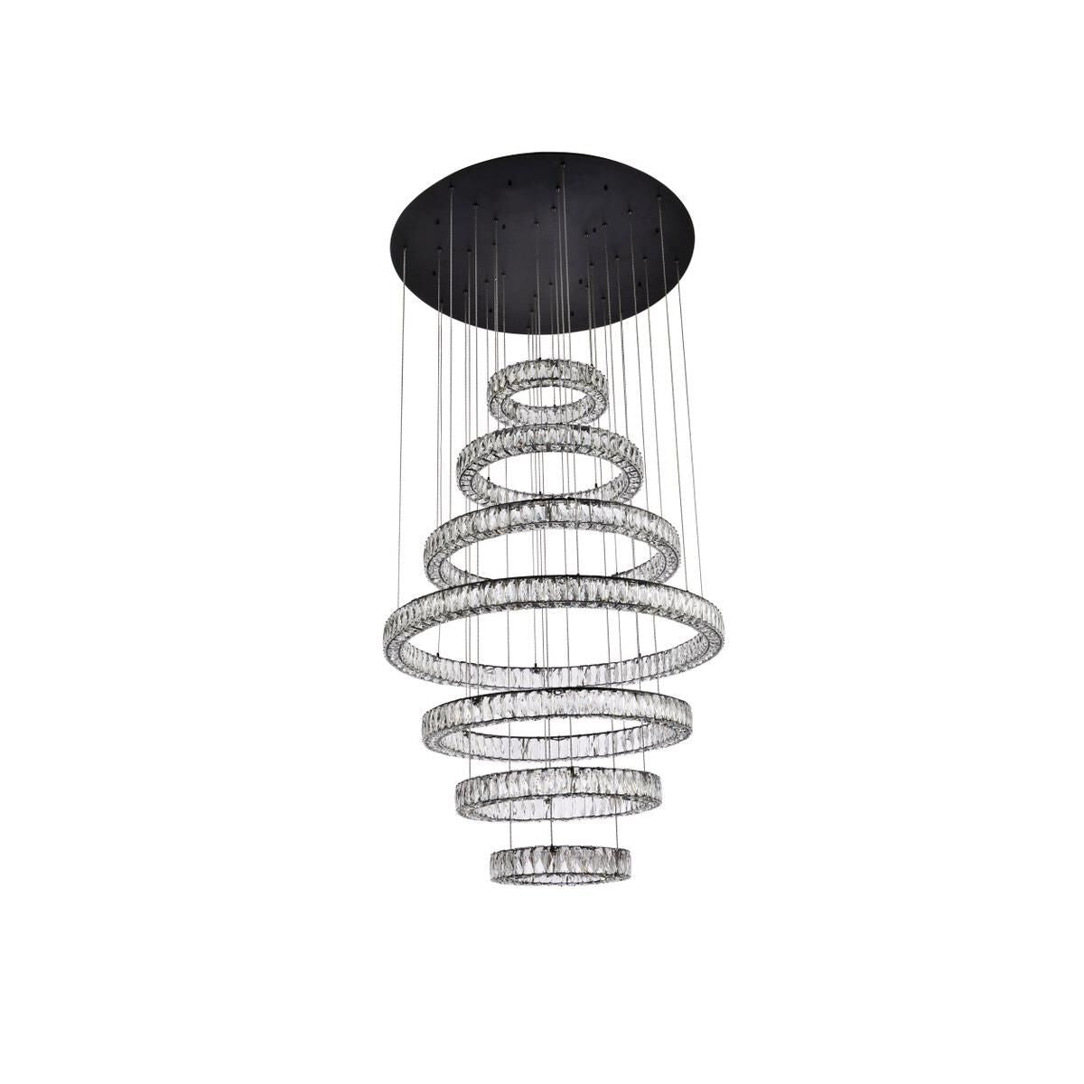 7-Light 40 in. LED Chandelier - Indra Arc for dining room view 5
