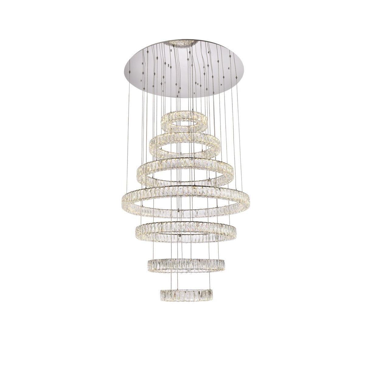 7-Light 40 in. LED Chandelier - Indra Arc for dining room view 9