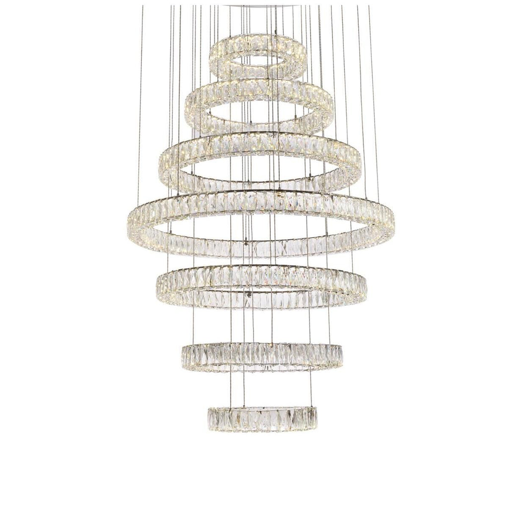 7-Light 40 in. LED Chandelier - Indra Arc for dining room view 14