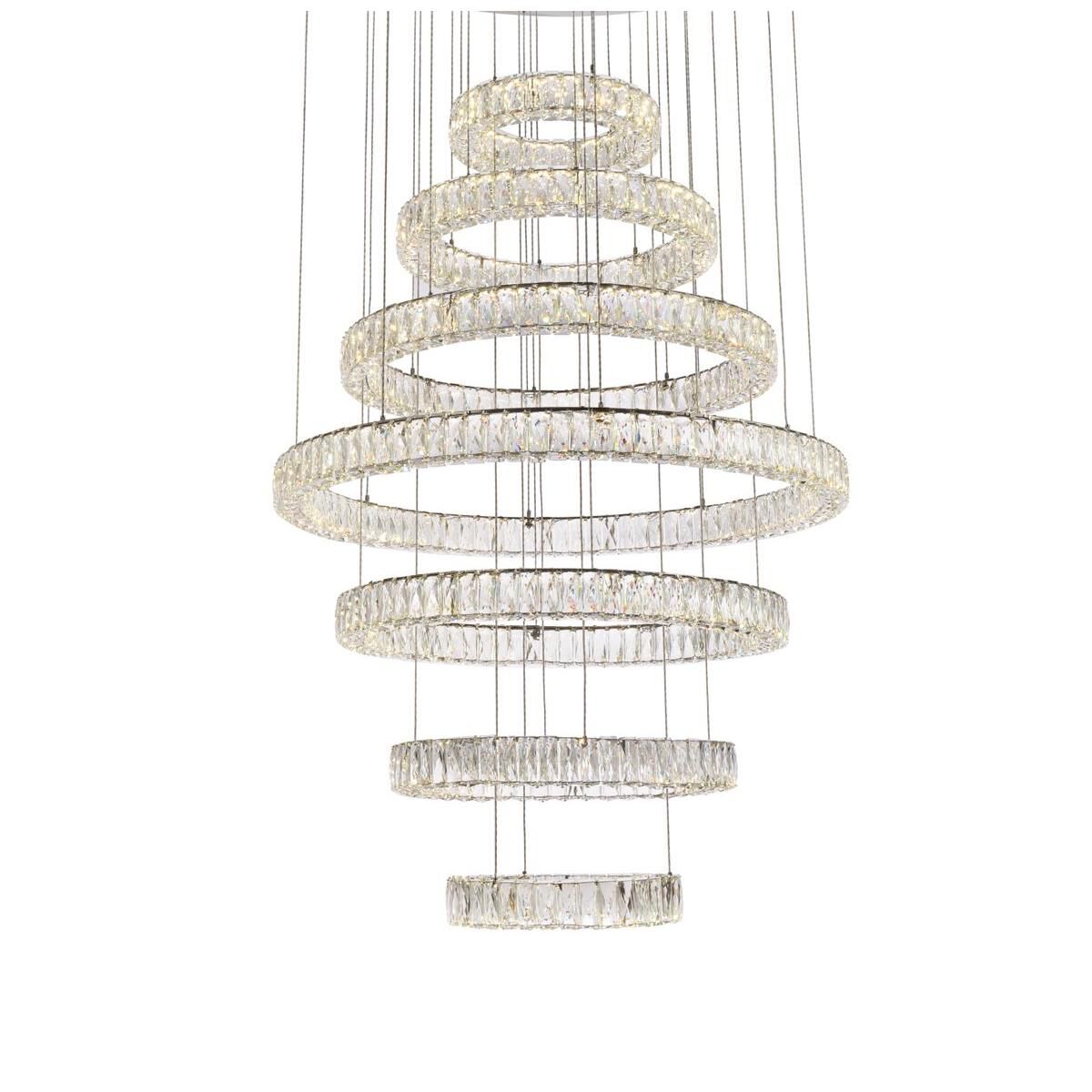7-Light 40 in. LED Chandelier - Indra Arc for dining room view 14