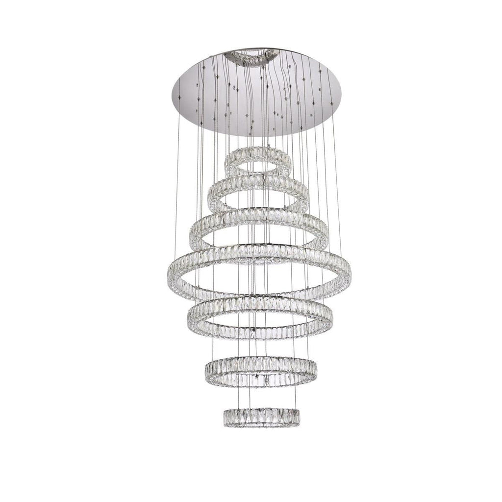 7-Light 40 in. LED Chandelier - Indra Arc for dining room view 10