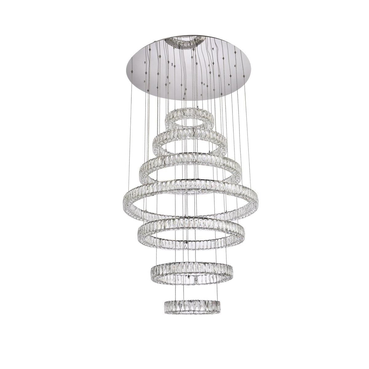 7-Light 40 in. LED Chandelier - Indra Arc for dining room view 10