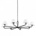 Black Iron Candle chandelier - Piper Meadow for dining room view 1