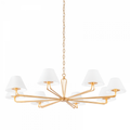 Black Iron Candle chandelier - Oriel Meadow for dining room view 1