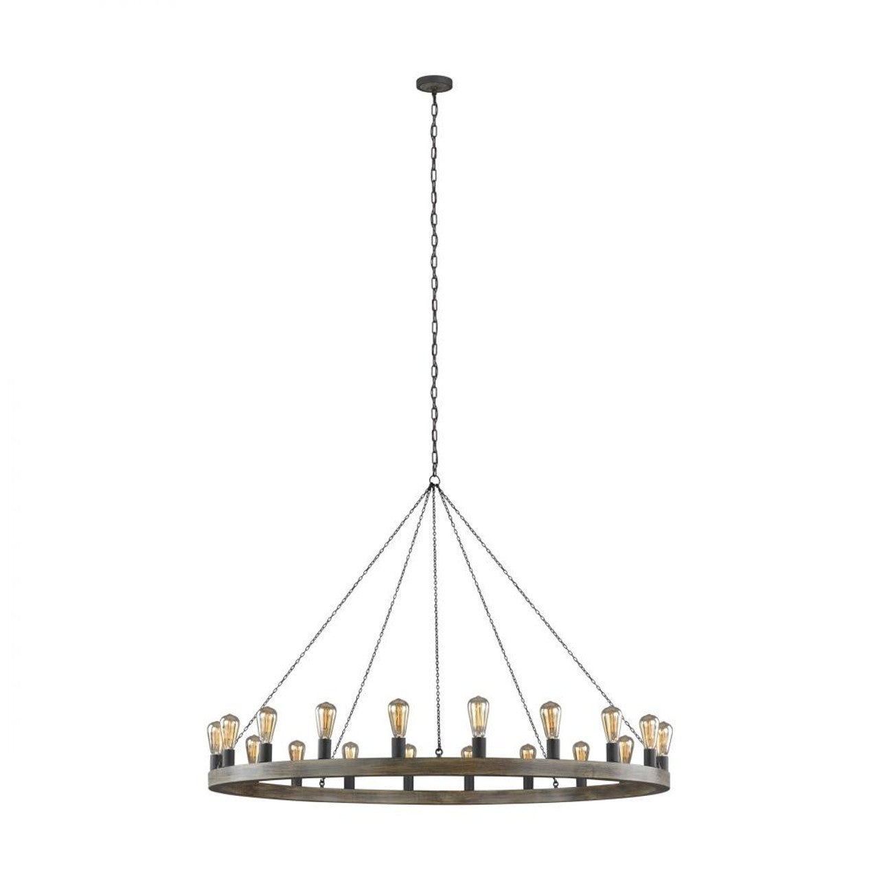 Antique Brass Brass Linear chandelier - Yara Meadow for dining room view 2