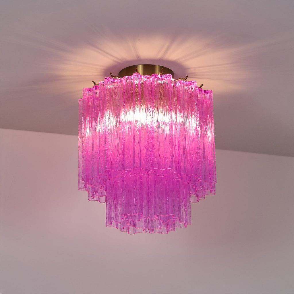 Fiora Purple Glass Ceiling Lamp