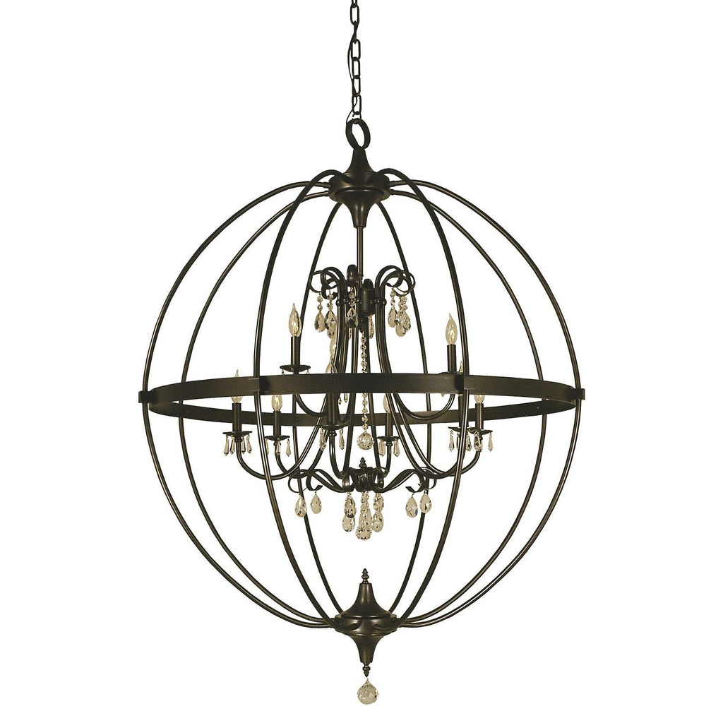 Candle chandelier - Zora Crest for dining room view 2