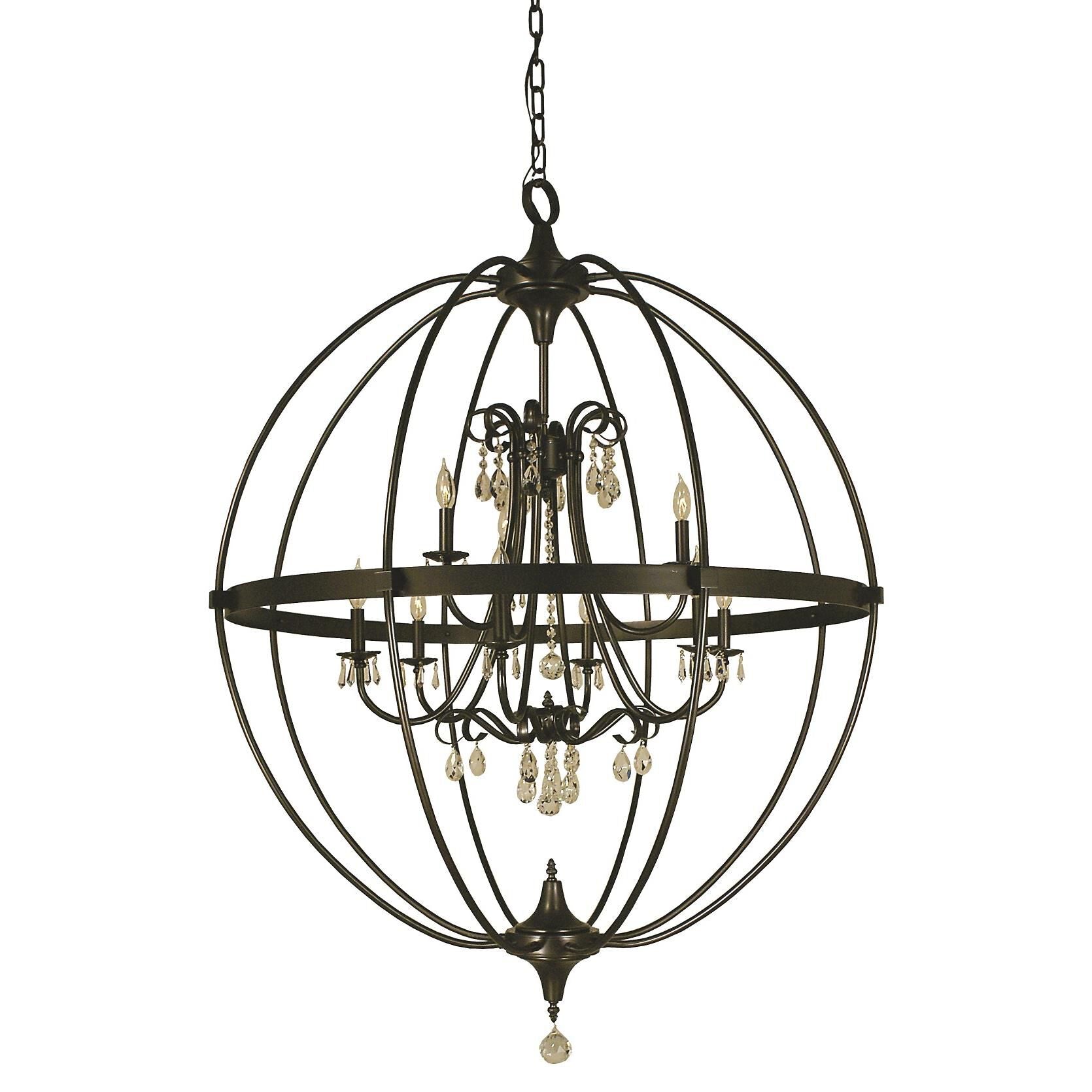 Candle chandelier - Zora Crest for dining room view 2