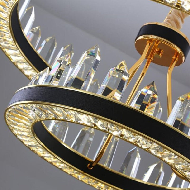 Clear Crystal Tiered chandelier - Pavia Bay for dining room view 4