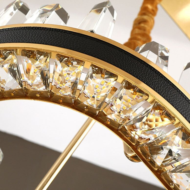 Clear Crystal Round chandelier - Ilona House for dining room view 7
