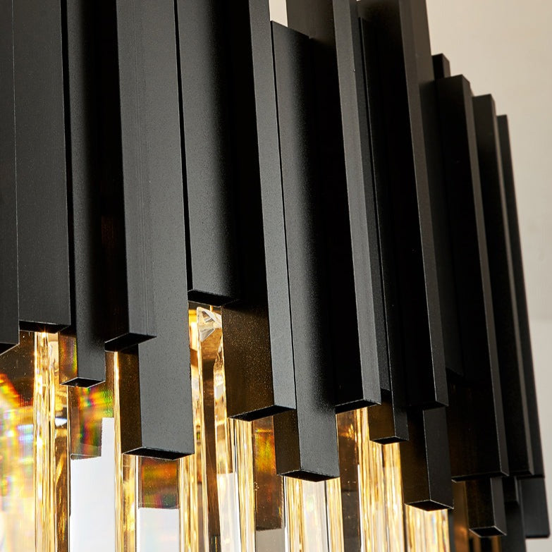 Black Crystal chandelier - Ottilie Court for dining room view 5