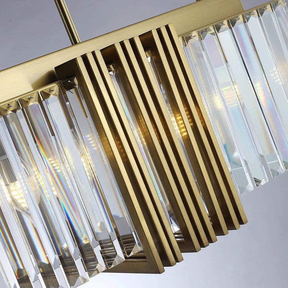Gold Crystal chandelier - Sabine Court for dining room view 7