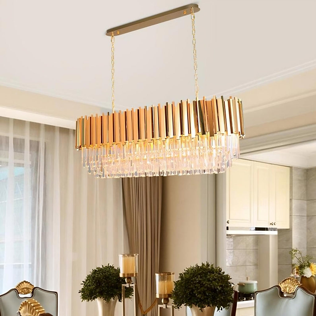 Clear Crystal chandelier - Nova Lane for dining room view 3