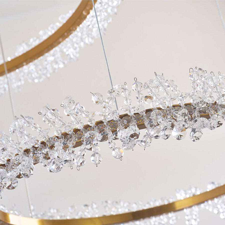 Clear Crystal Round chandelier - Milan Bay for dining room view 7