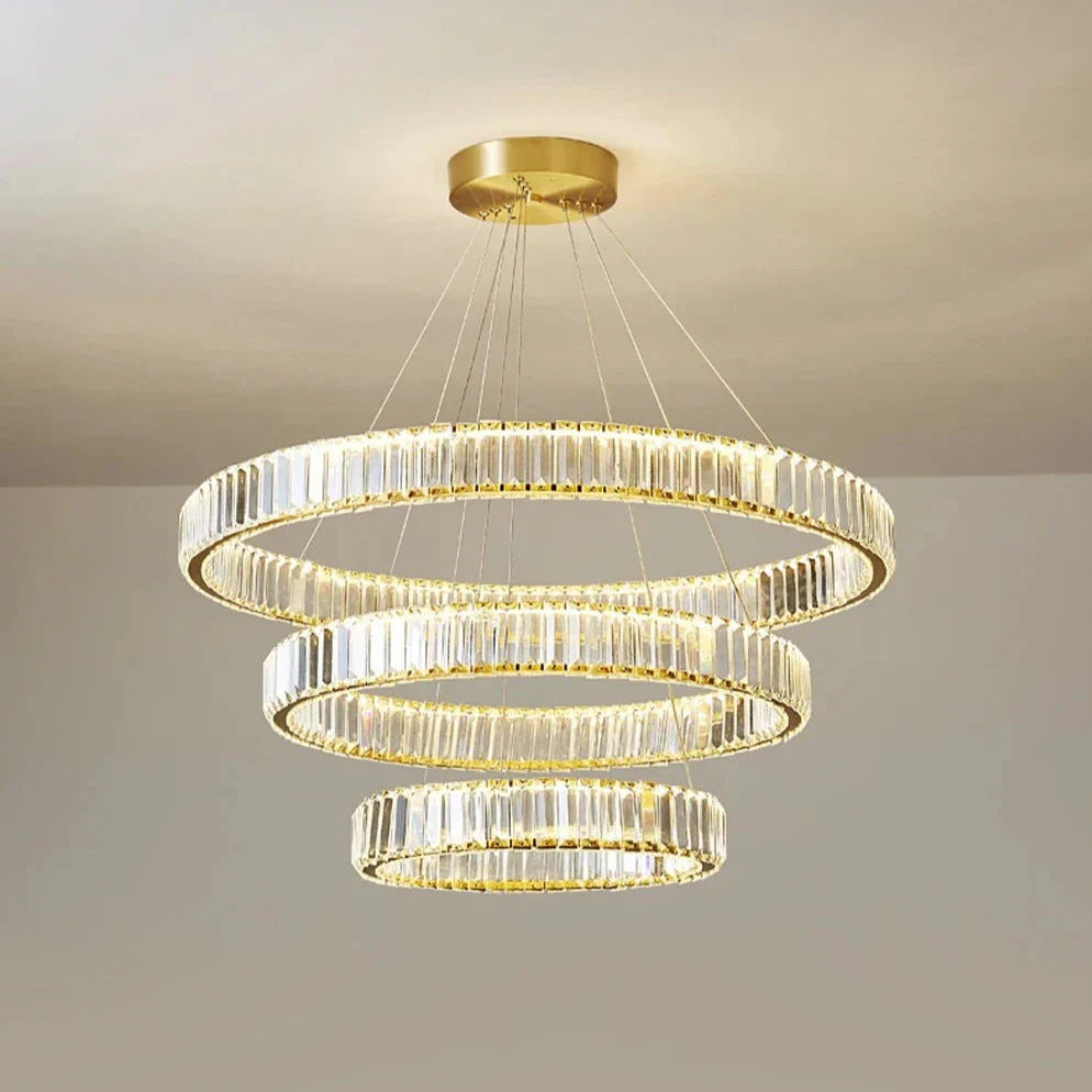 Crystal Tiered chandelier - Hollis Bay for dining room view 1