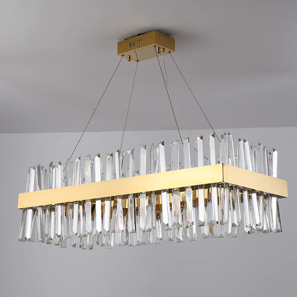 White Crystal chandelier - Kairo Court for dining room view 1