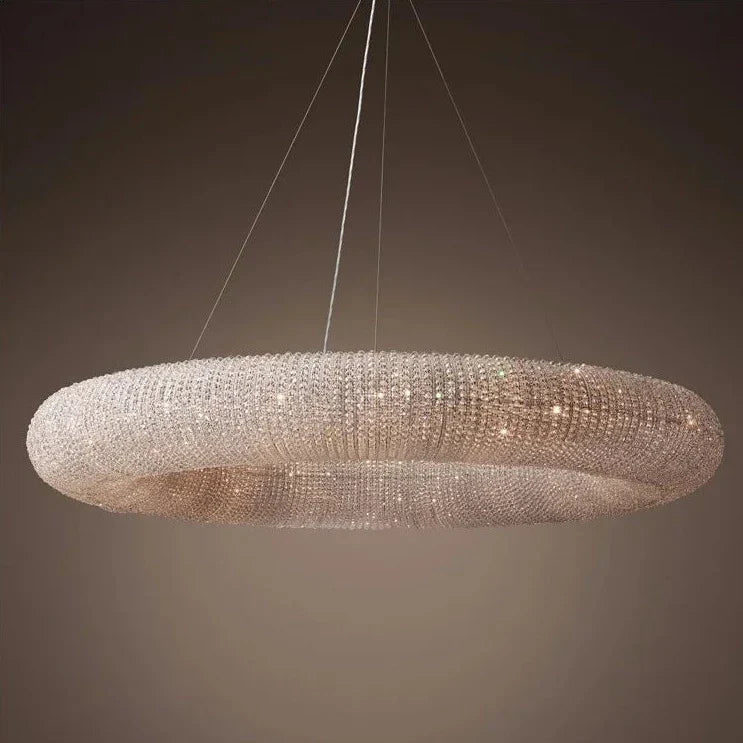 Clear Crystal Linear chandelier - Rhea House for dining room view 5