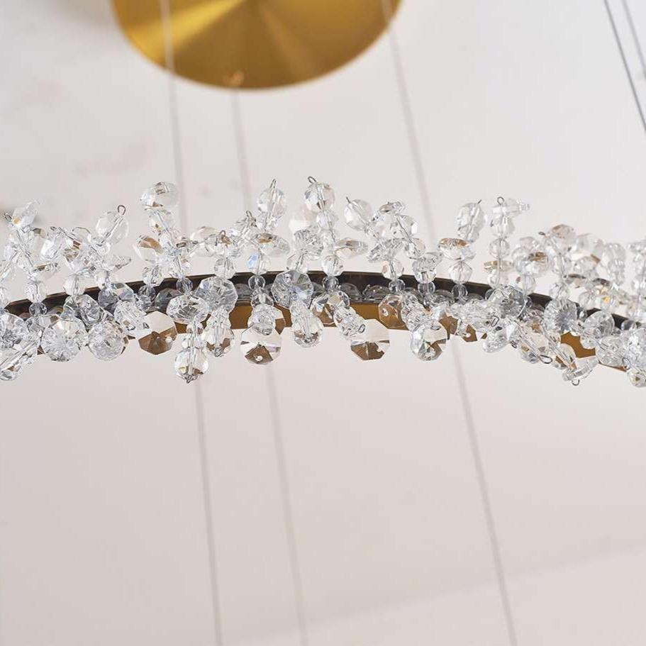 Clear Crystal Round chandelier - Juno Bay for dining room view 6