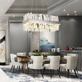 Clear Crystal chandelier - Maren Court for dining room view 1