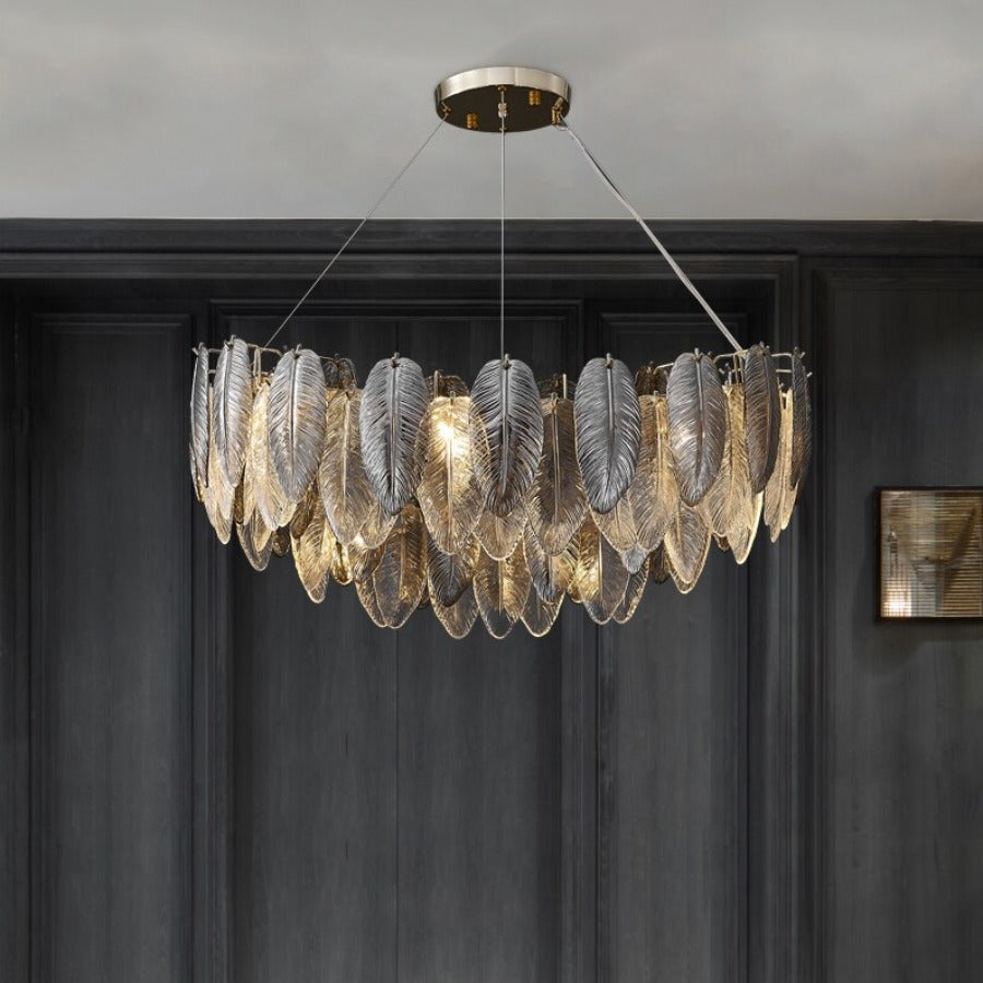 Glass chandelier - Aurelia House for dining room view 2