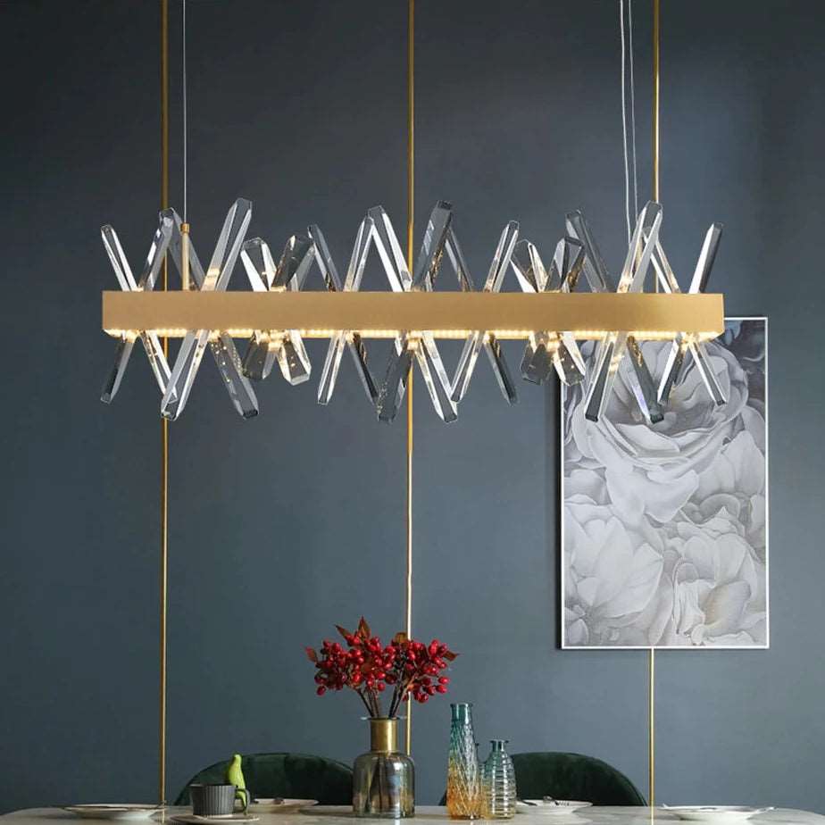 Clear Crystal chandelier - Celia Court for dining room view 3