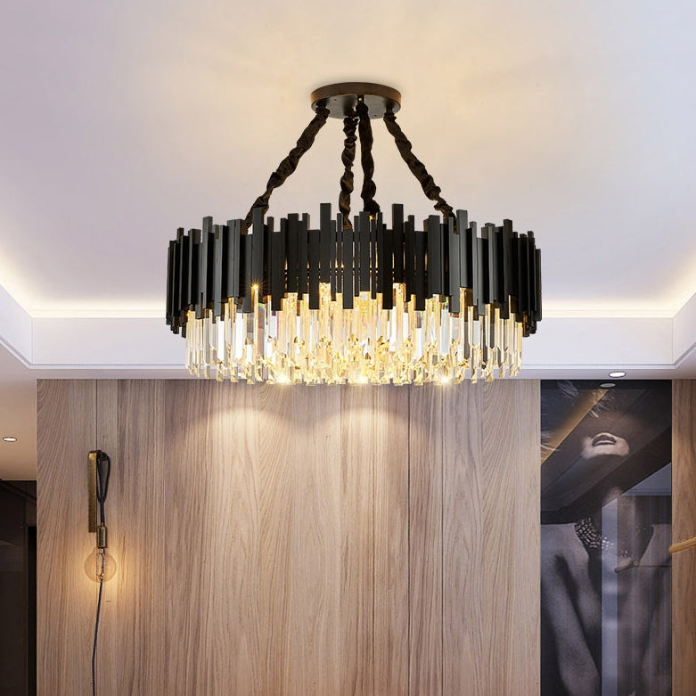 Black Crystal chandelier - Tova House for dining room view 1
