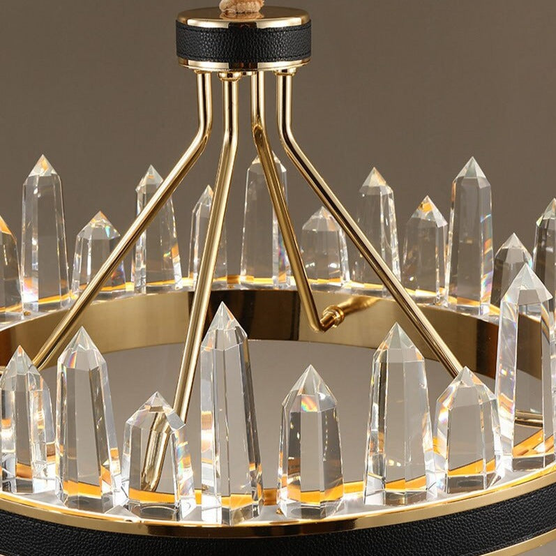 Clear Crystal Round chandelier - Ilona House for dining room view 5
