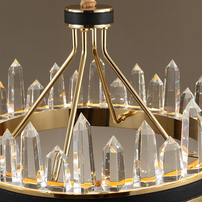 Clear Crystal Tiered chandelier - Pavia Bay for dining room view 3