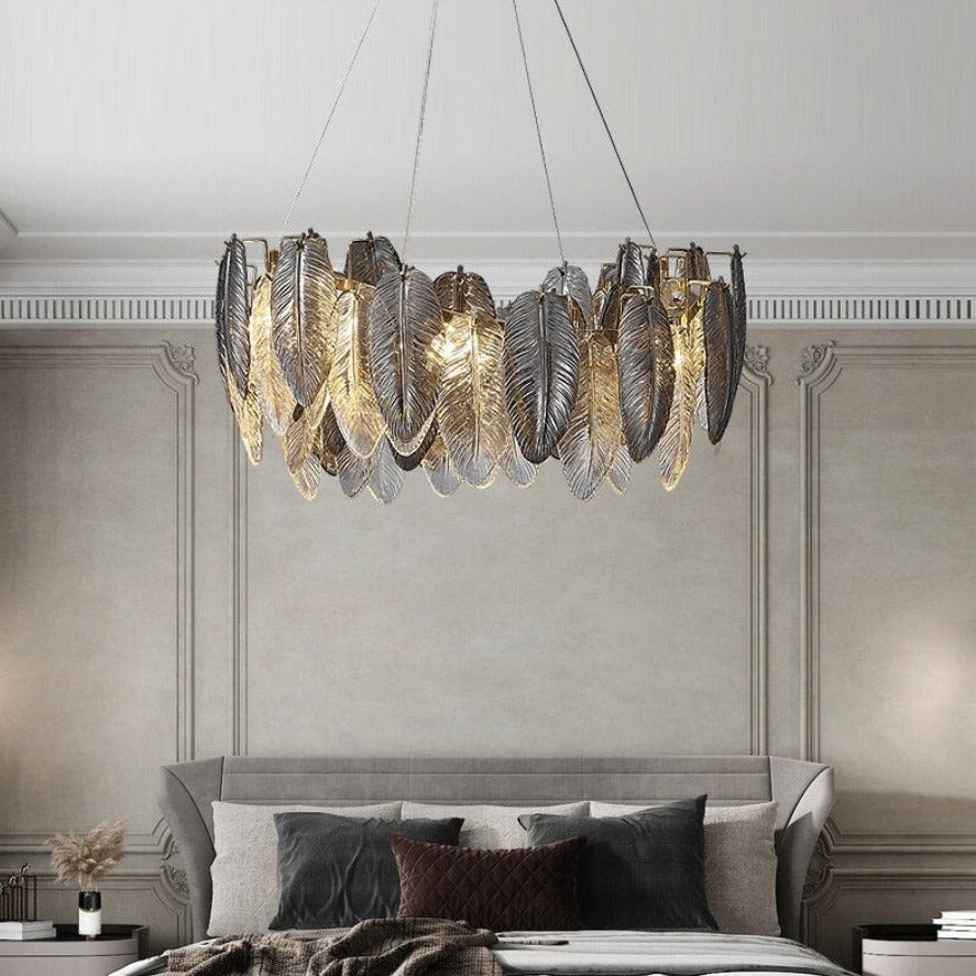 Glass chandelier - Aurelia House for dining room view 3