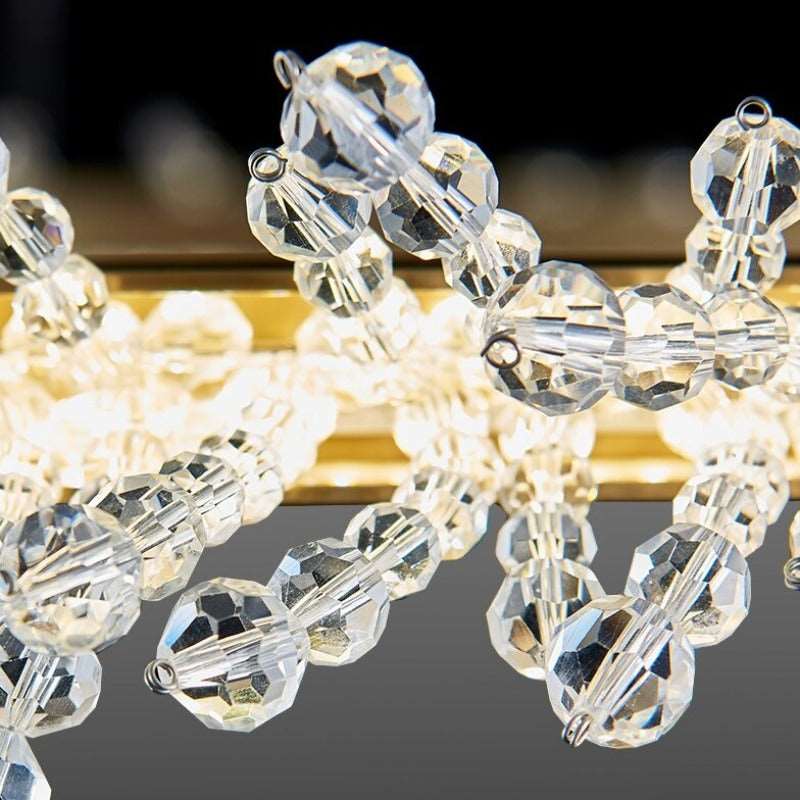 Clear Crystal Round chandelier - Halo Bay for dining room view 4