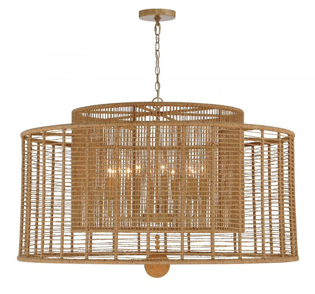 Silver Steel Candle chandelier - Caro Meadow for dining room view 1