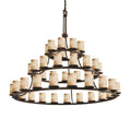Alabaster chandelier - Una Crest for dining room view 1