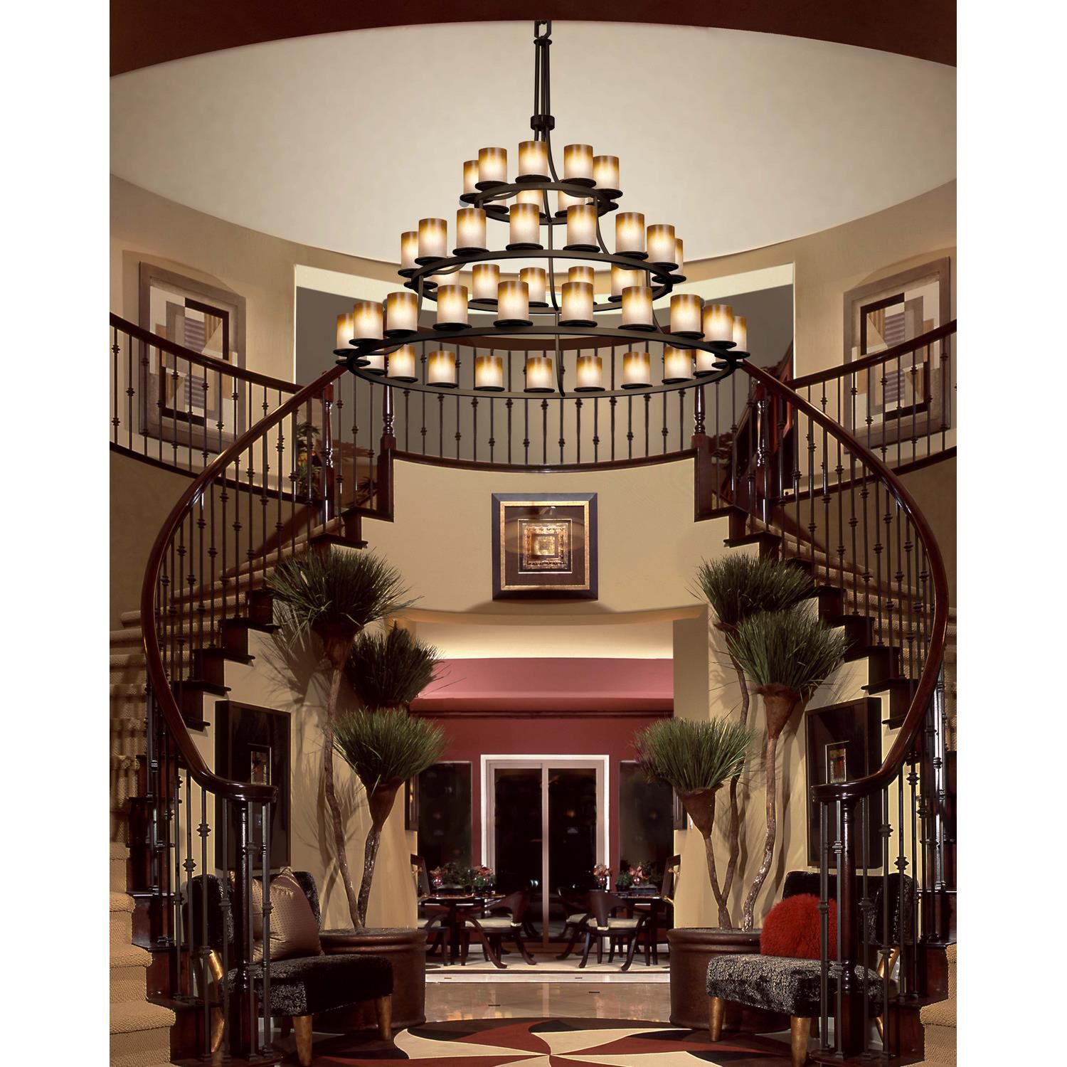 45-Light 60 in. Chandelier - Flora Crest for dining room view 3