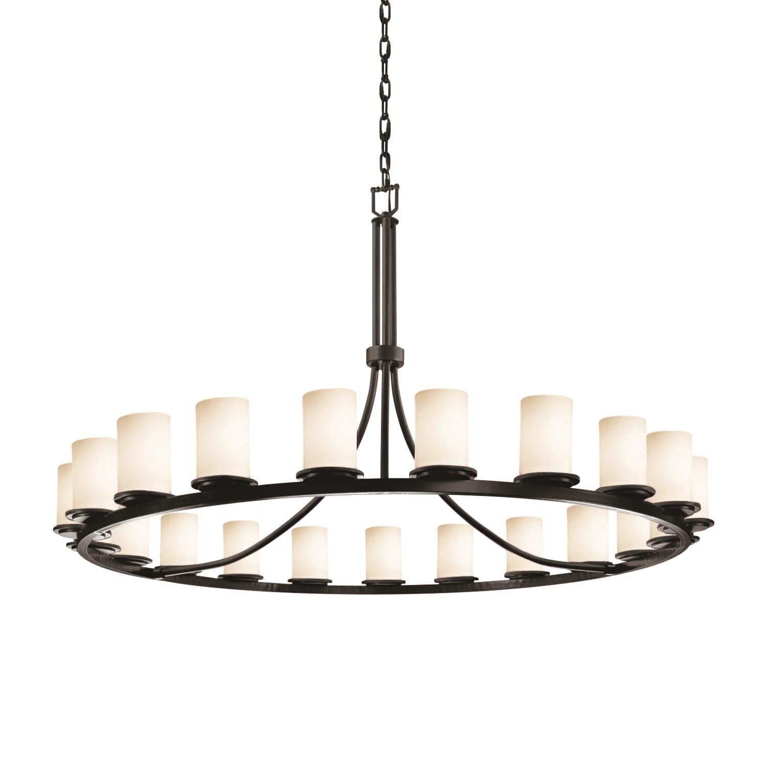 Candle chandelier - Pavia Crest for dining room view 4