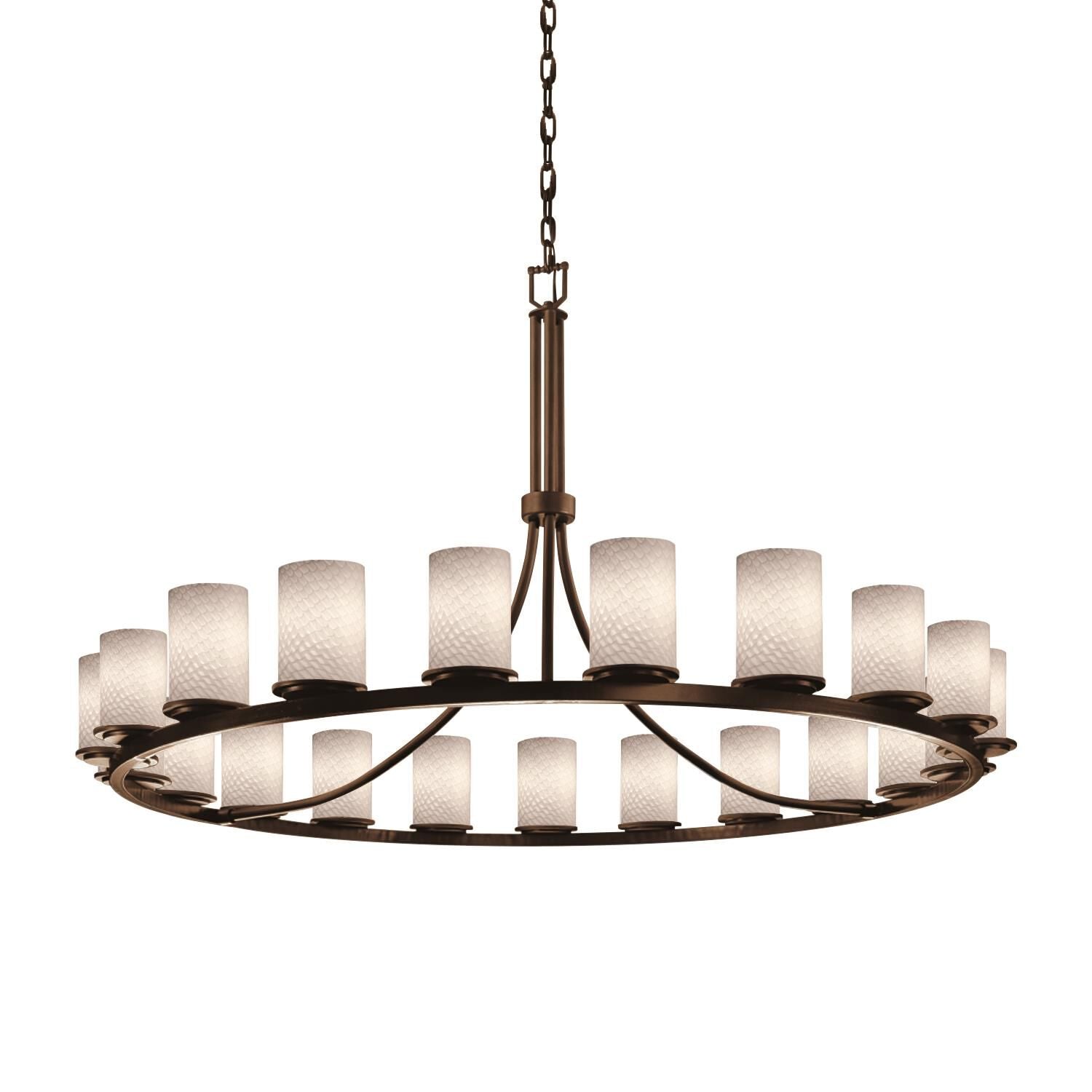 Candle chandelier - Pavia Crest for dining room view 3