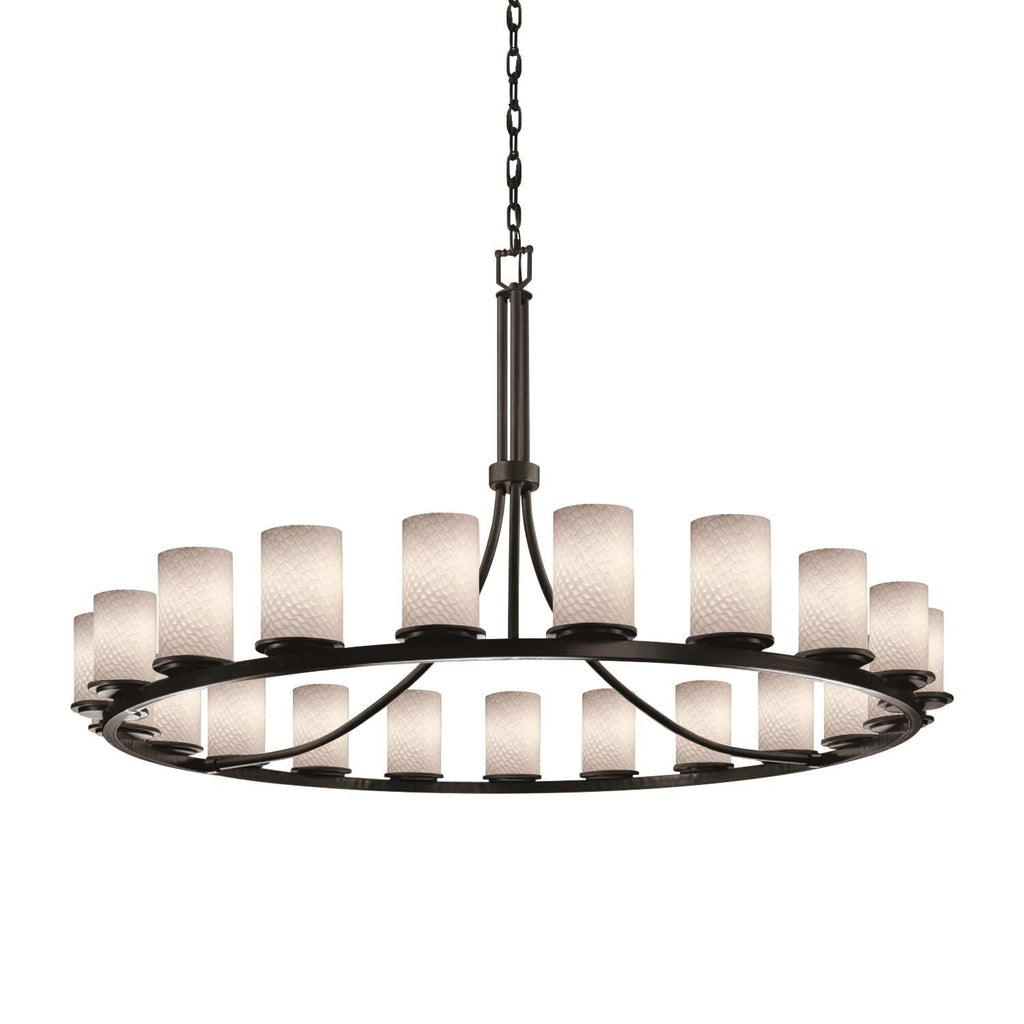 Candle chandelier - Pavia Crest for dining room view 2