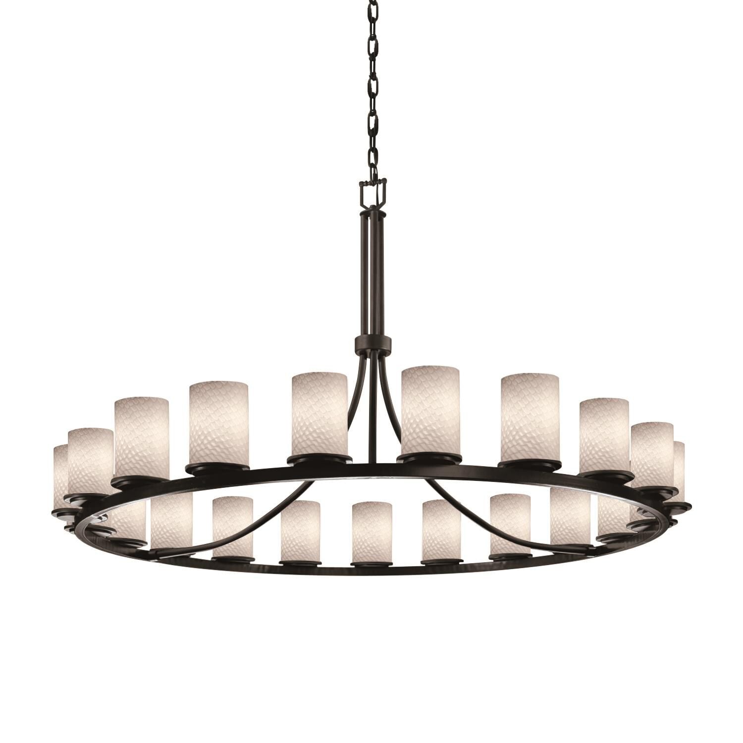 Candle chandelier - Pavia Crest for dining room view 2