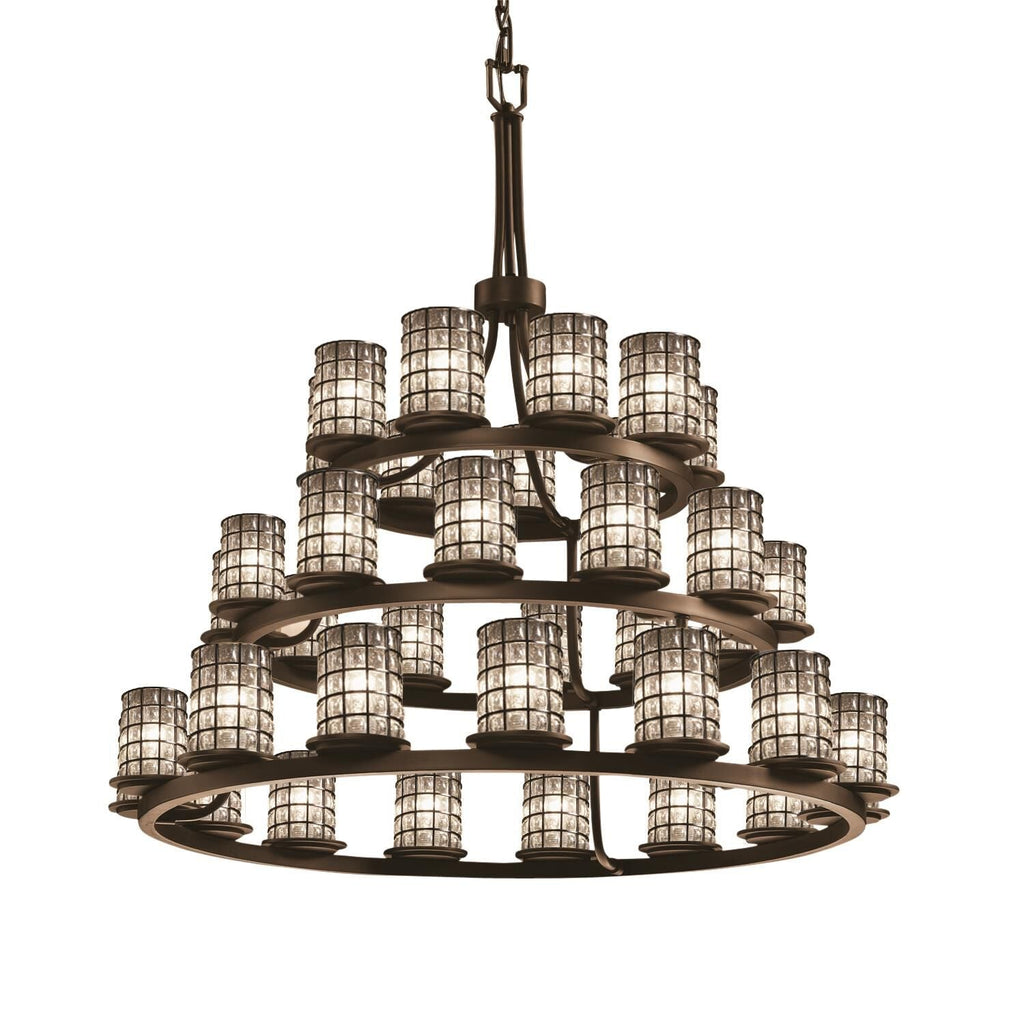 Glass Candle chandelier - Kaia Crest for dining room view 1