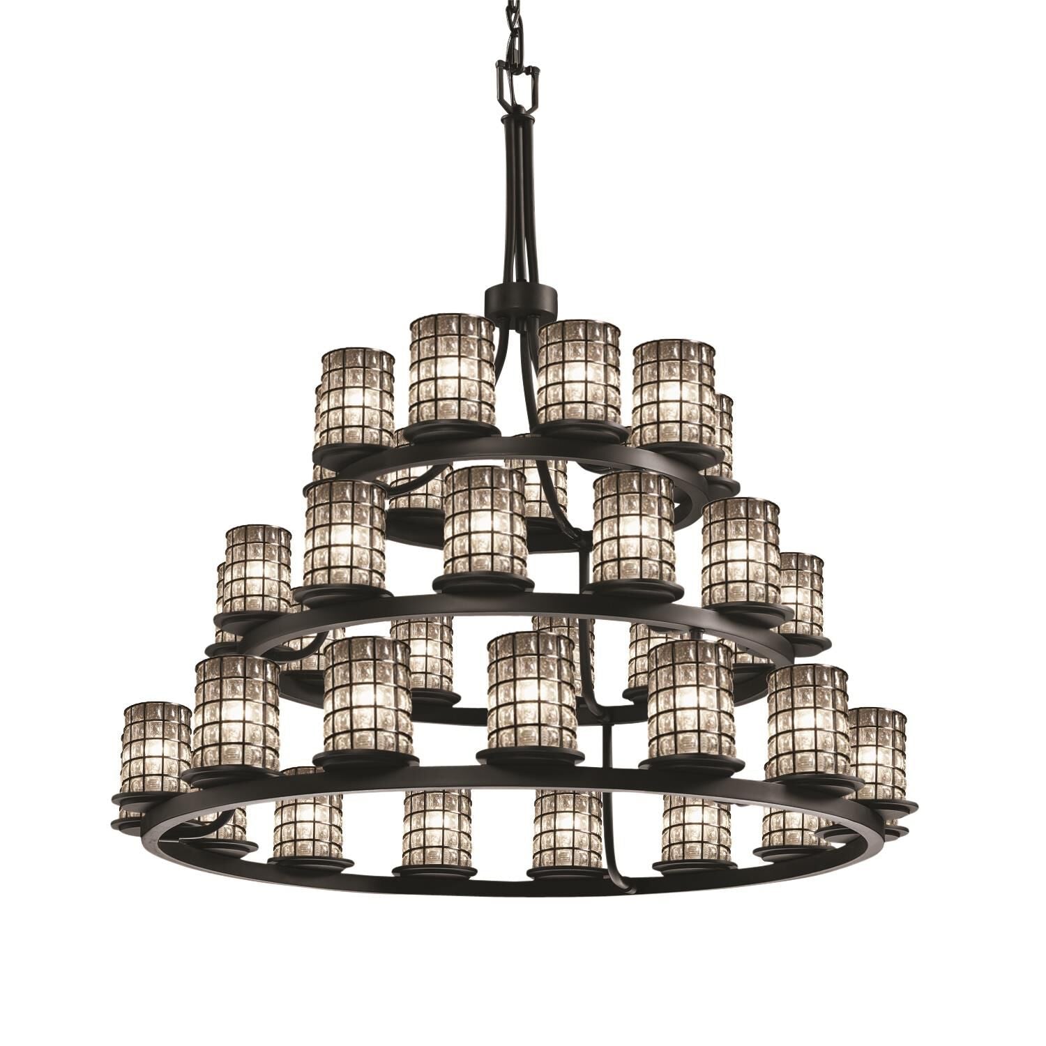 Glass chandelier - Nola Bloom for dining room view 1