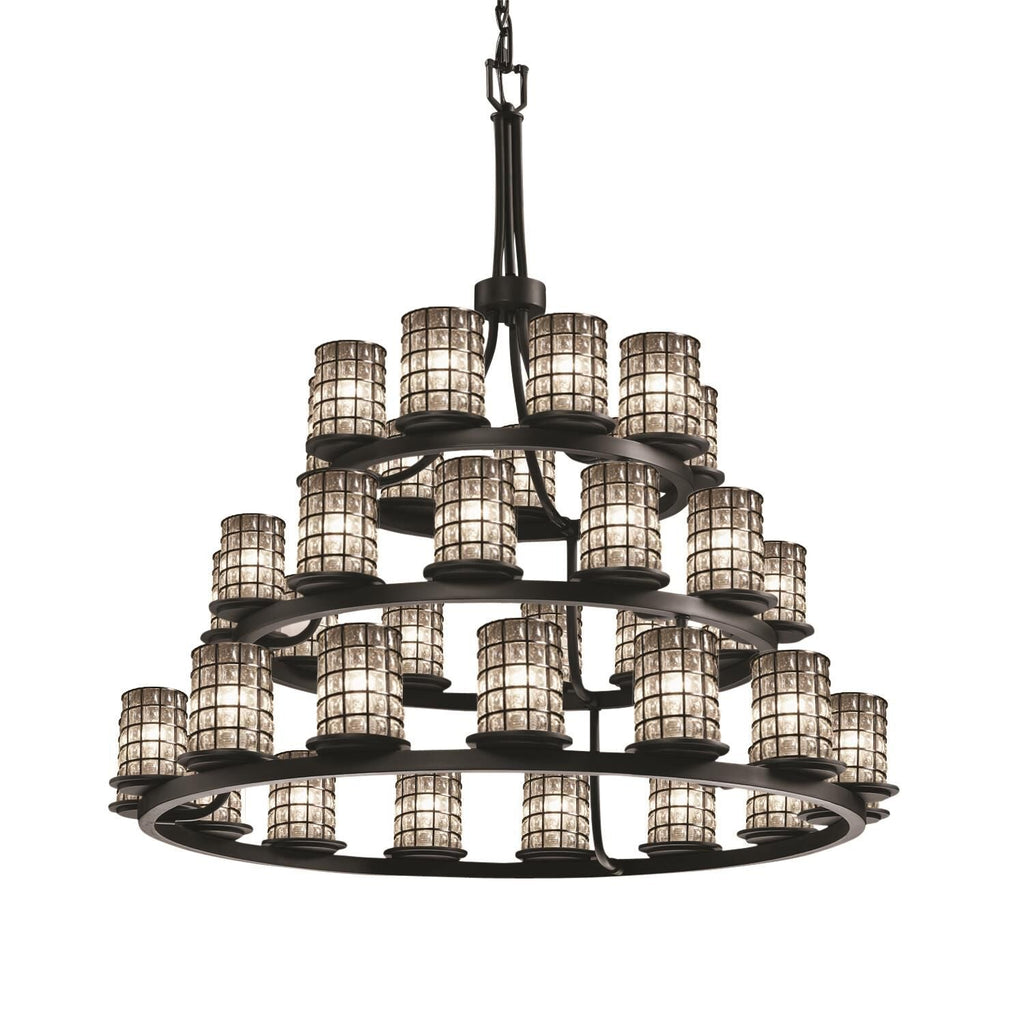Glass Candle chandelier - Kaia Crest for dining room view 2